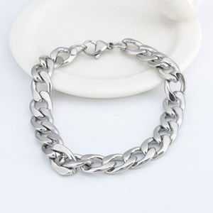 Men's Bracelet Curb Chain Stainless Steel 8.5" 10mm Party Gift